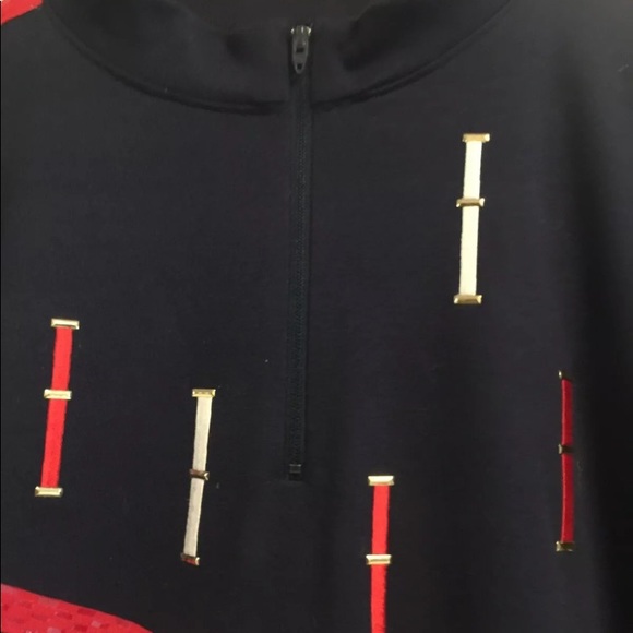Vintage Rare HANDCRAFTED BY MARDEL Navy Red White zip bling USA 70's 80's - Picture 2 of 10